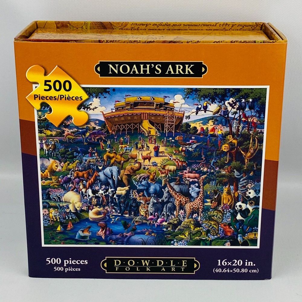 Dowdle Noah's Art Puzzle 500 Piece 16x20 Open Complete
